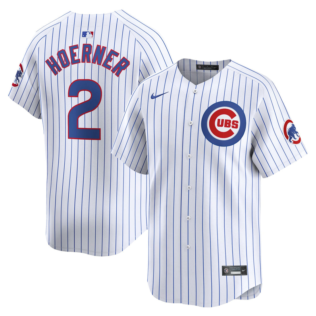 Nico Hoerner Chicago Cubs white Limited jersey