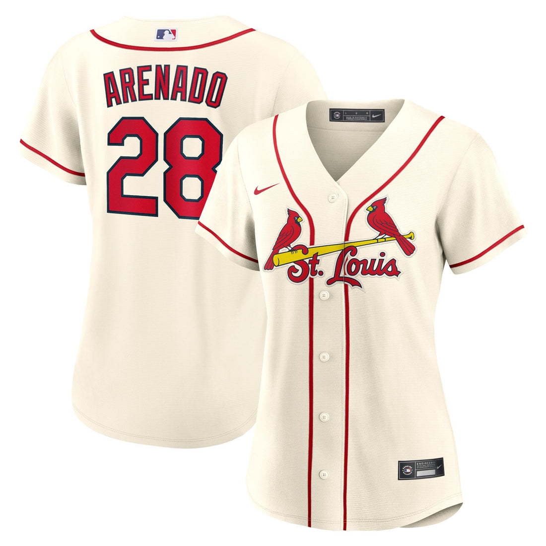 Nolan Arenado St. Louis Cardinals cream Alternate jersey
