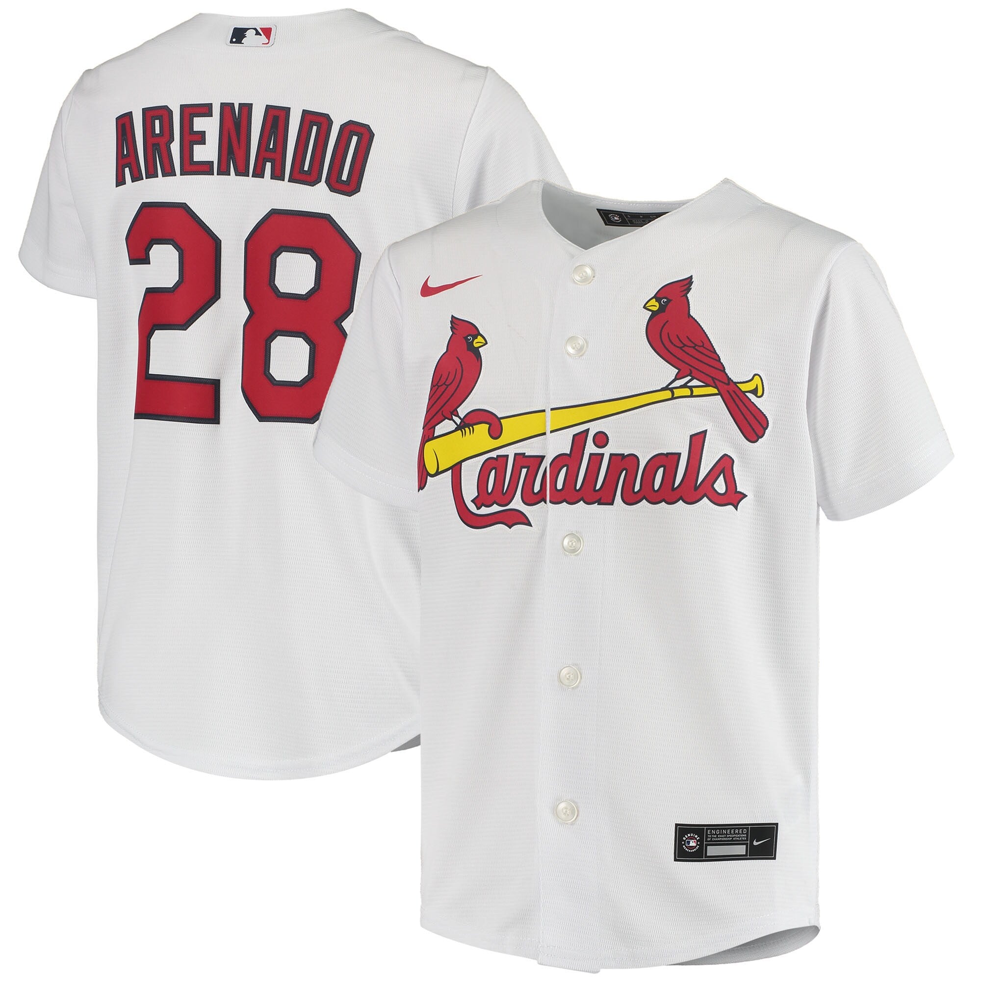 Nolan Arenado St. Louis Cardinals white Alternate jersey
