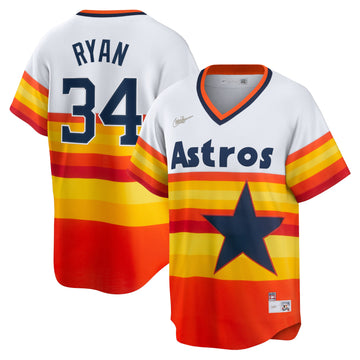 Nolan Ryan Houston Astros white Cooperstown jersey
