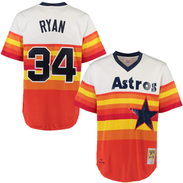 Nolan Ryan Houston Astros white Throwback jersey