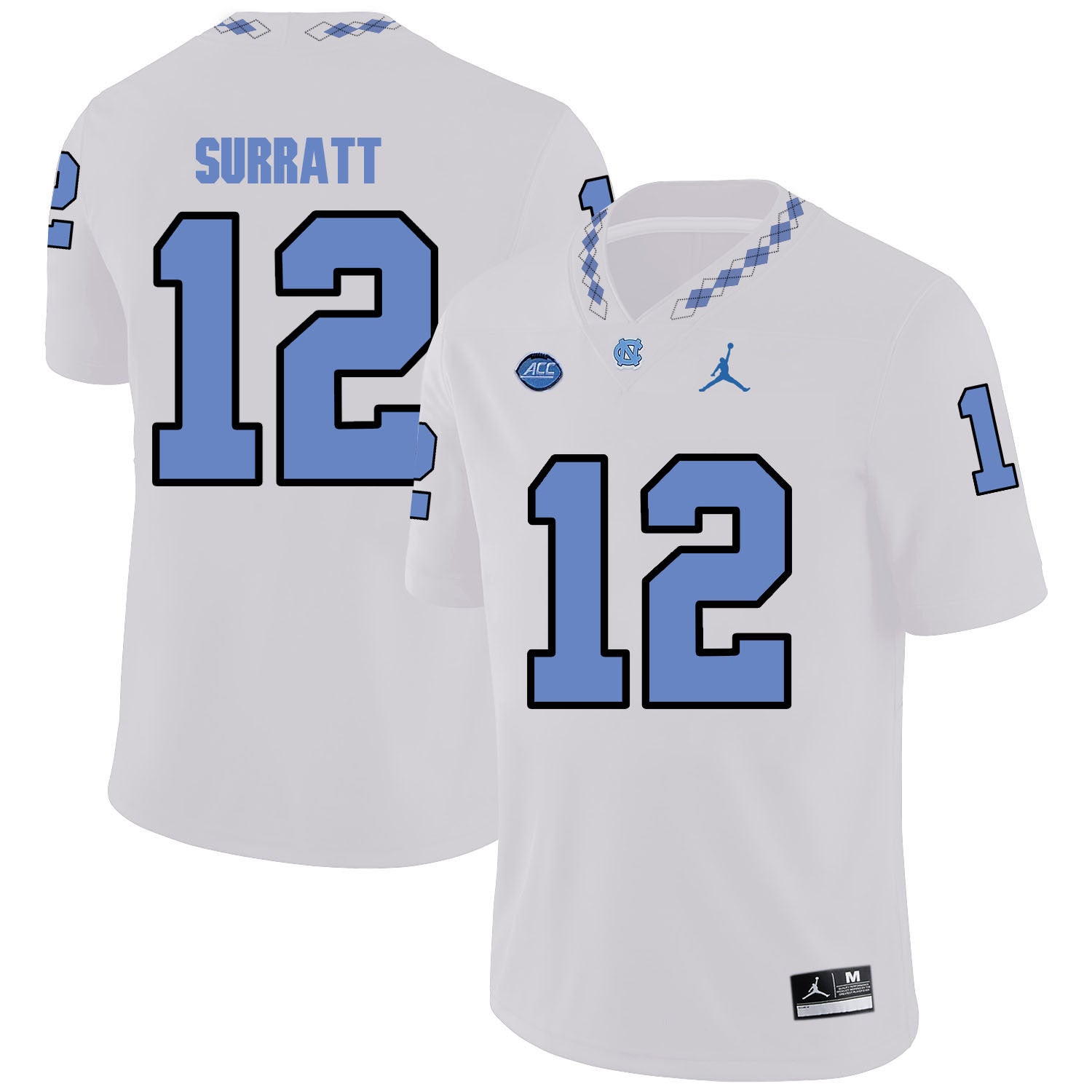 Chazz Surratt North Carolina Tar Heels white jersey