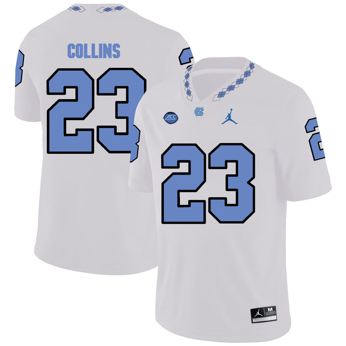 David Collins North Carolina Tar Heels white jersey
