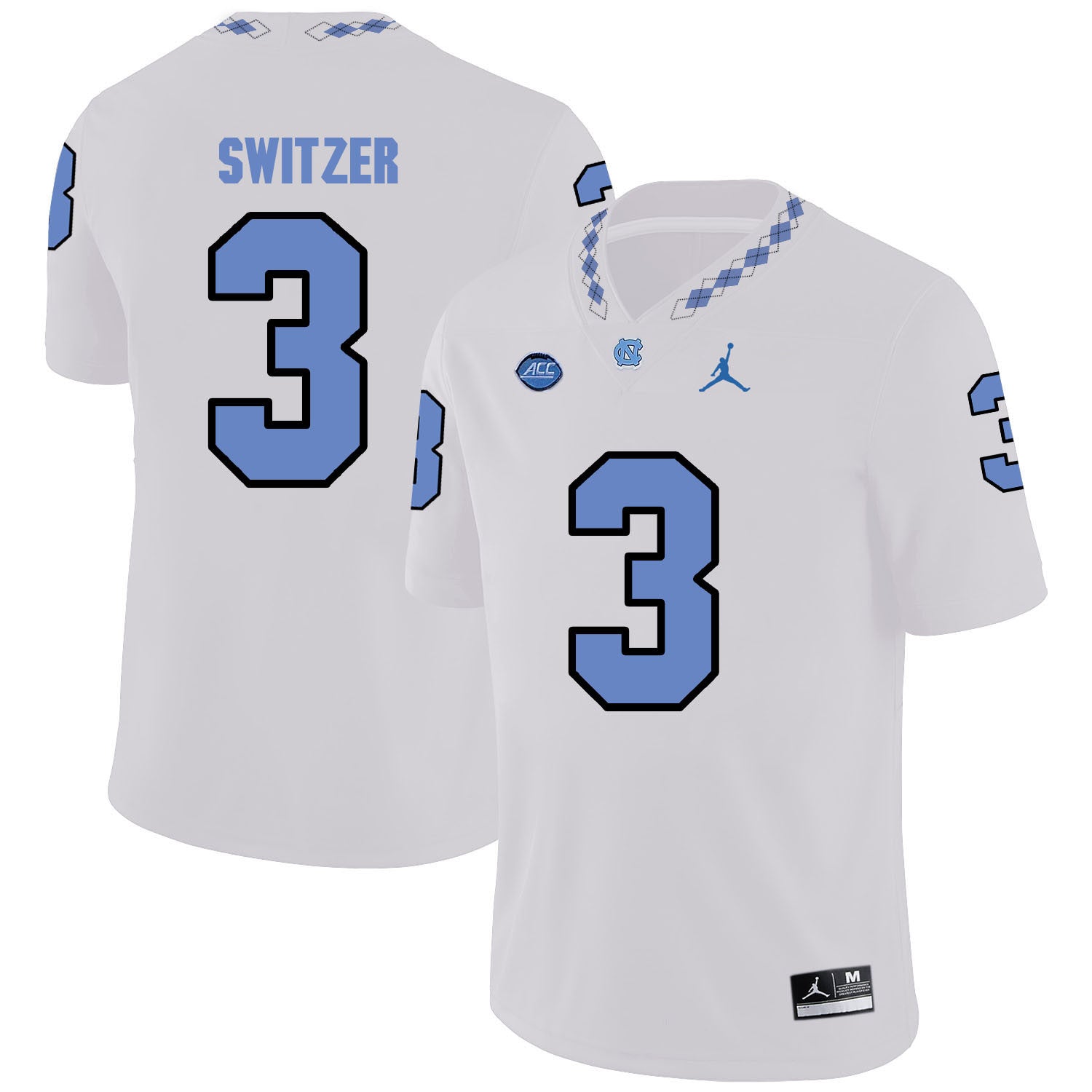 Ryan Switzer North Carolina Tar Heels white jersey