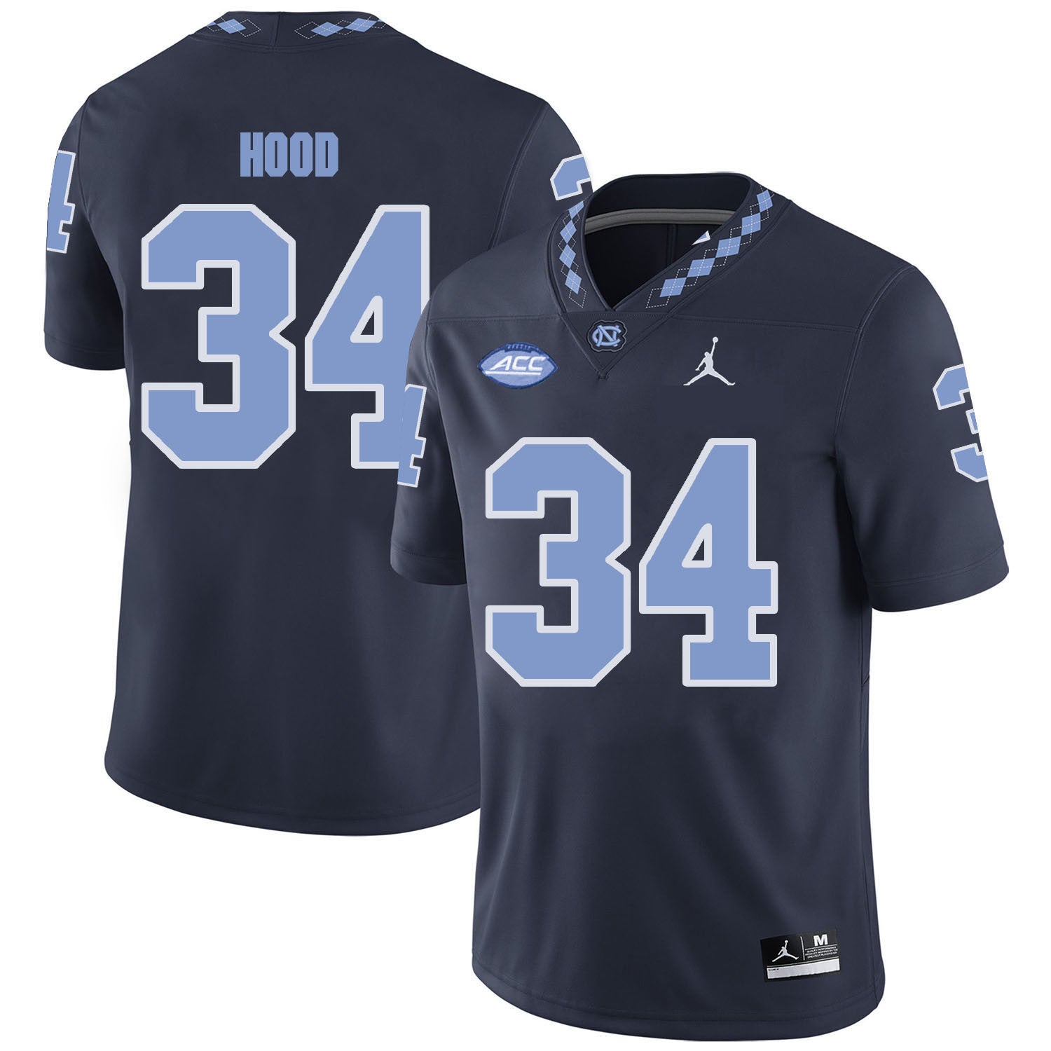 Elijah Hood North Carolina Tar Heels black jersey