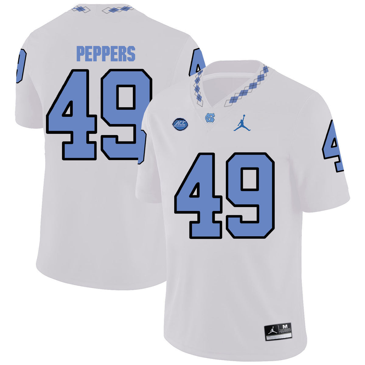 North Carolina Tar Heels white jersey