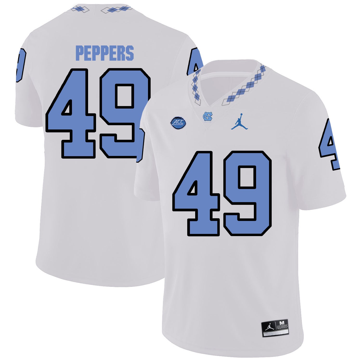 North Carolina Tar Heels white jersey