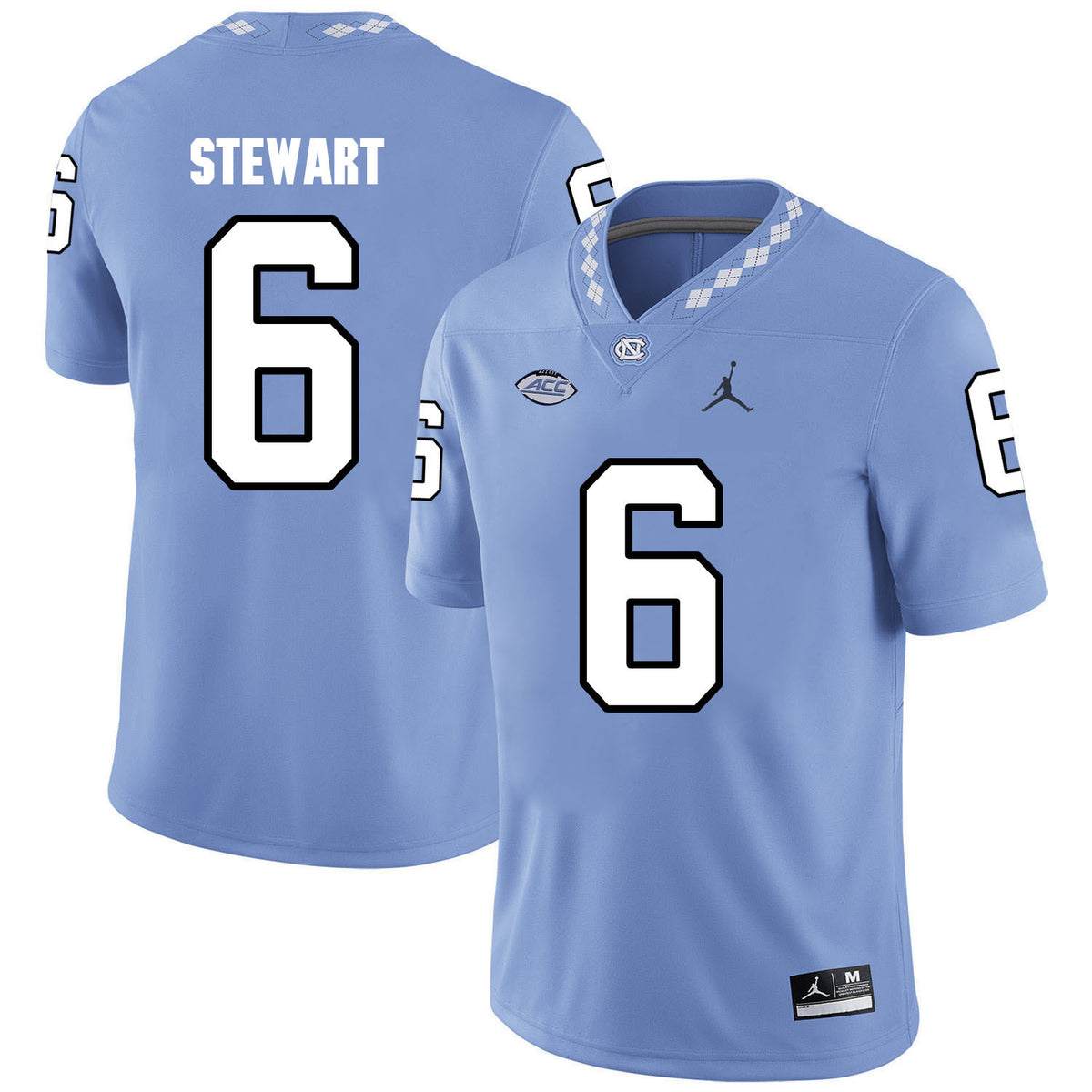 M.J. Stewart North Carolina Tar Heels blue jersey