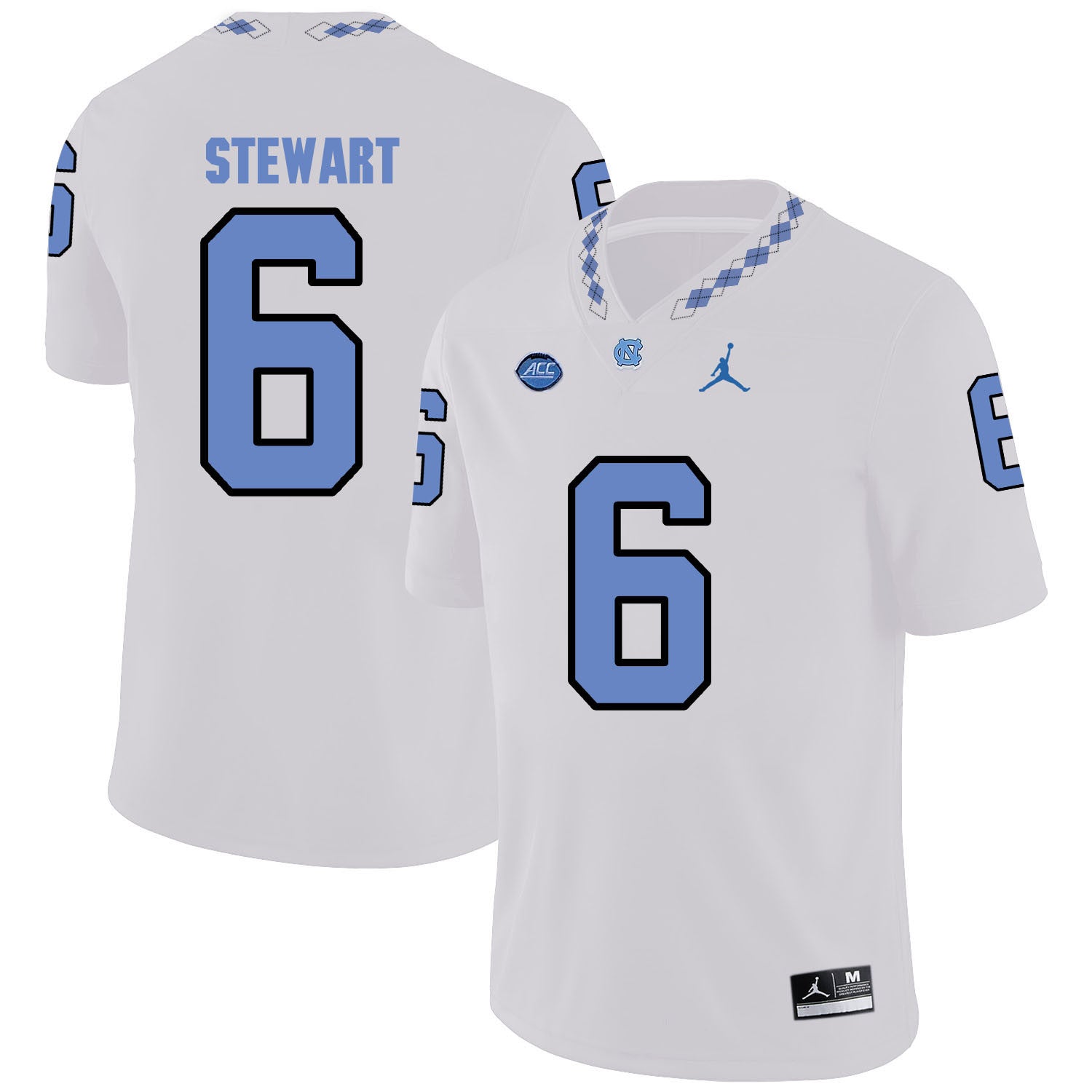M.J. Stewart North Carolina Tar Heels white jersey