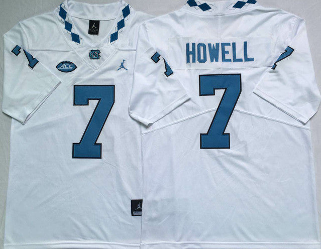 Sam Howell North Carolina Tar Heels white jersey