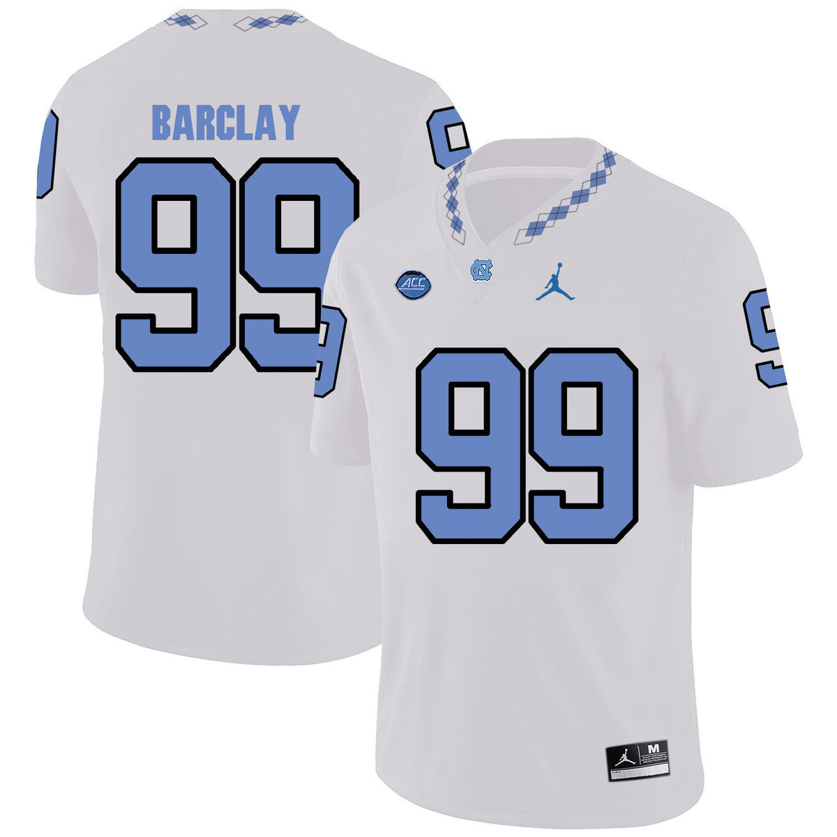 George Barclay North Carolina Tar Heels white jersey