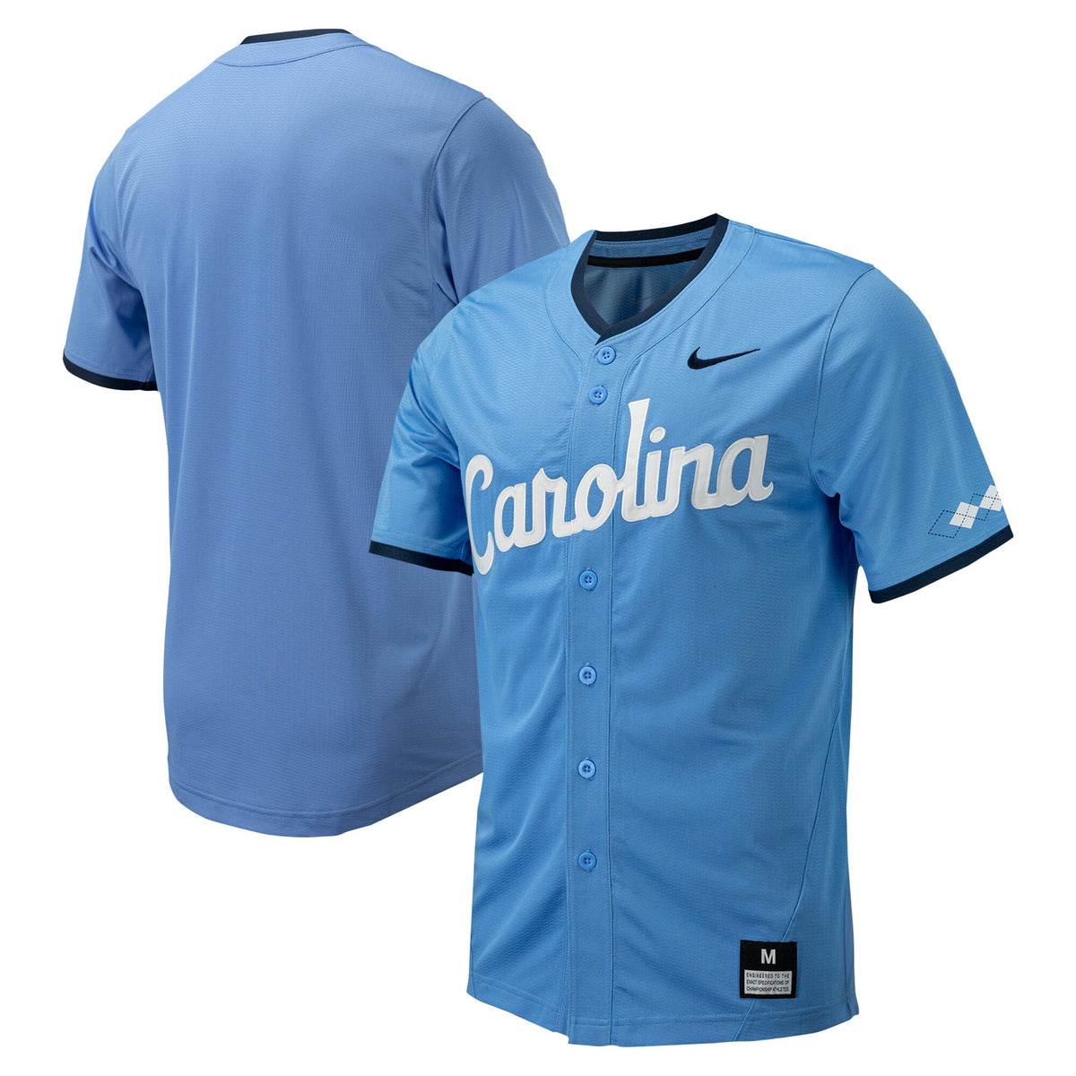 Full-button Carolina North Carolina Tar Heels blue jersey