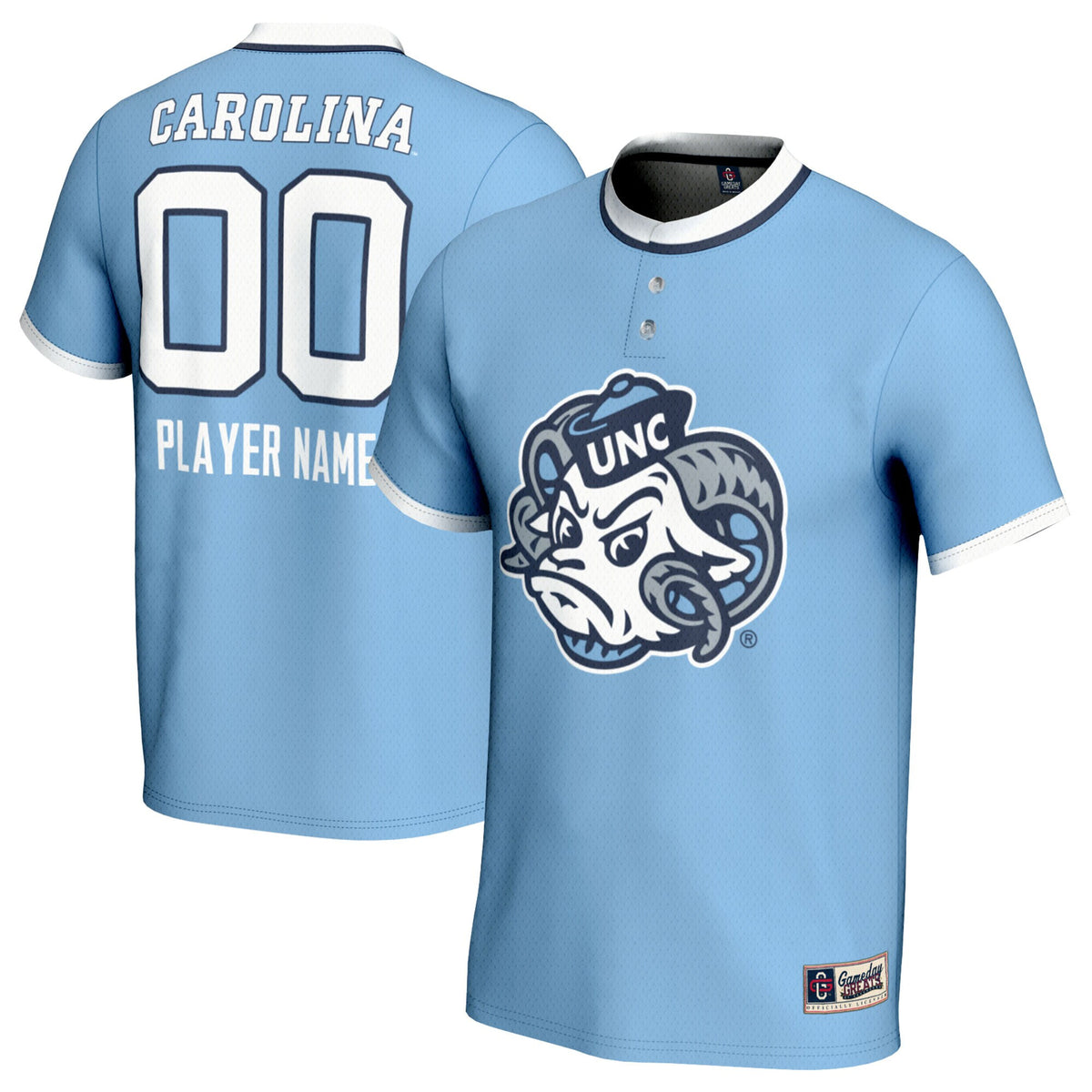 Softball Mascot Carolina North Carolina Tar Heels blue jersey