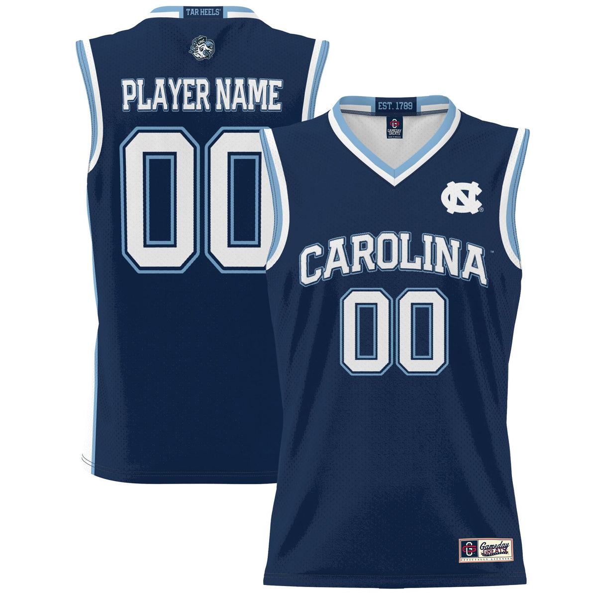 North Carolina Tar Heels navy jersey