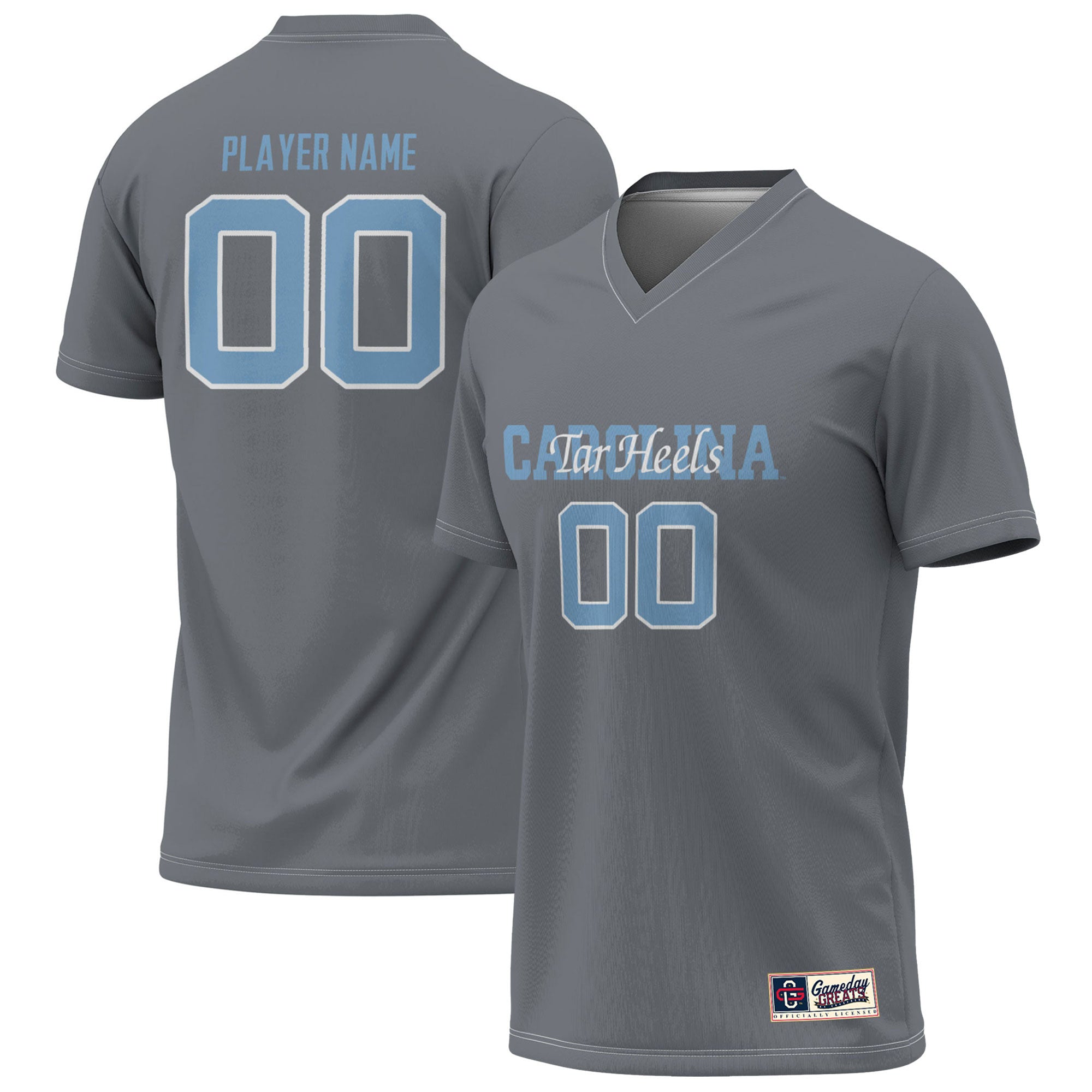 North Carolina Tar Heels gray jersey