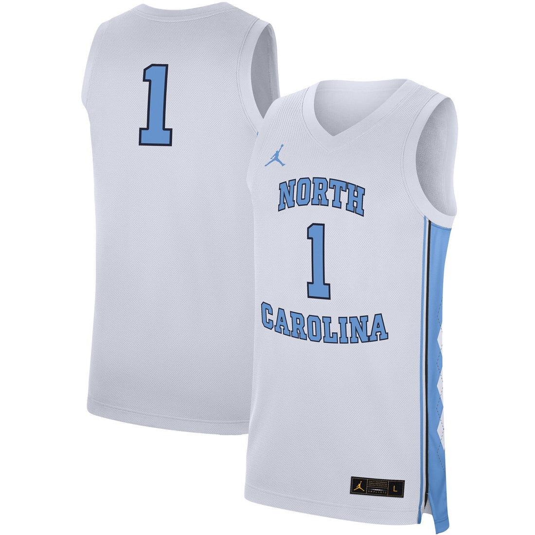 Jordan Brand North Carolina Tar Heels white jersey