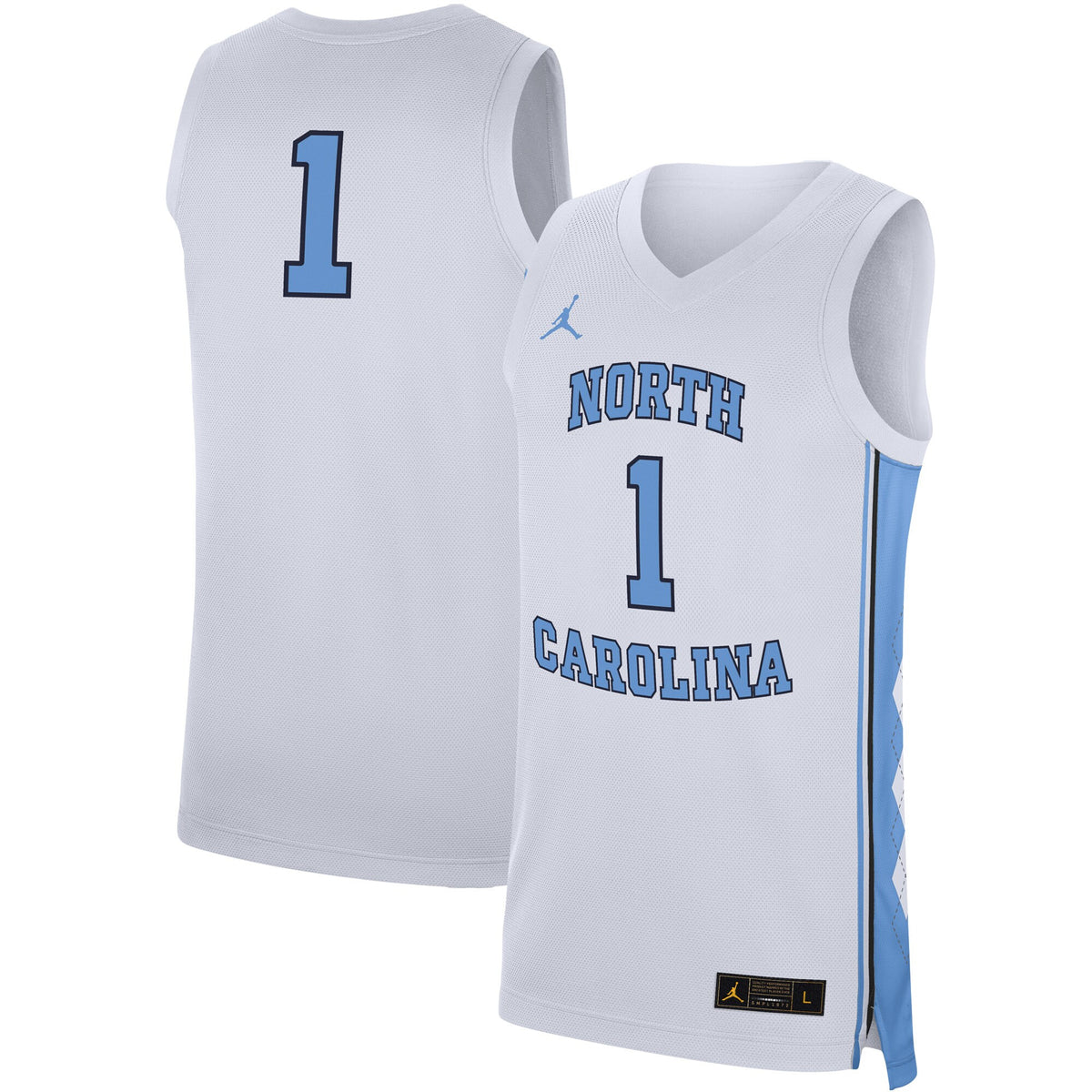 Jordan Brand North Carolina Tar Heels white jersey