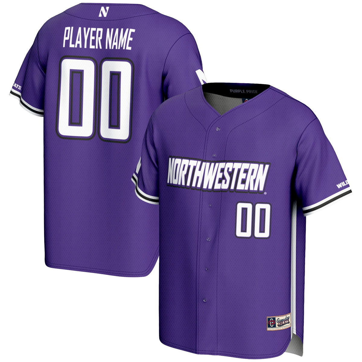 Northwestern Wildcats purple jersey
