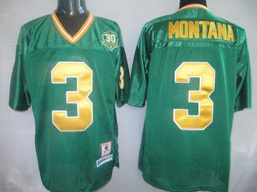 Montana Notre Dame Fighting Irish green jersey