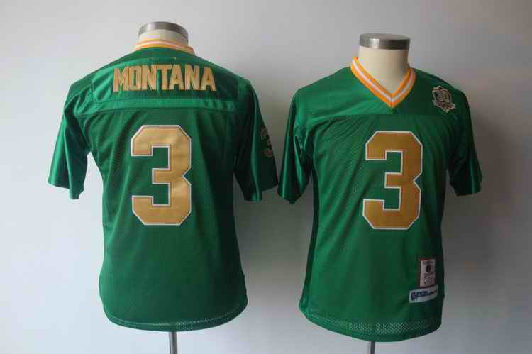 Montana Notre Dame Fighting Irish green jersey