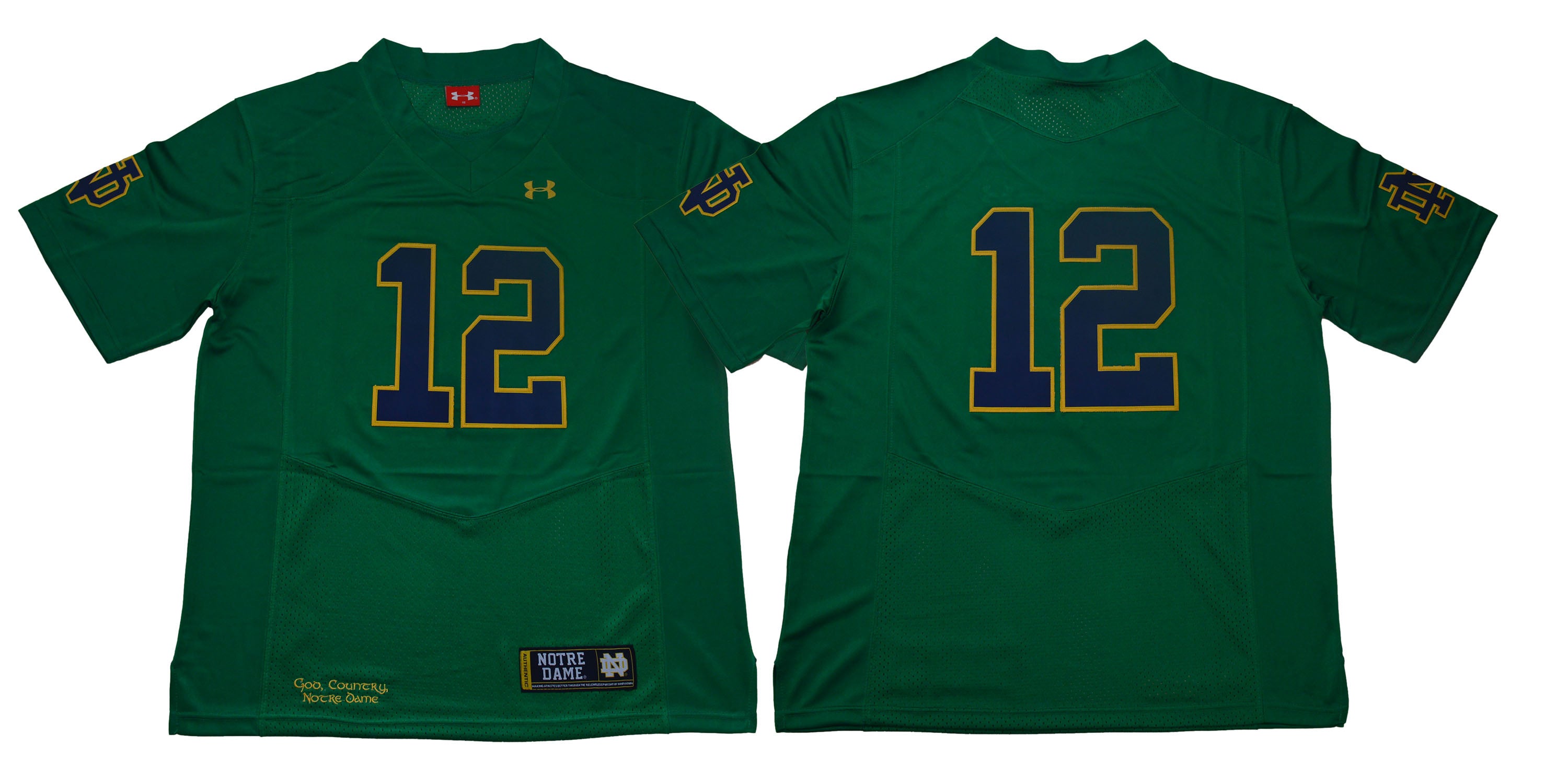 Notre Dame Fighting Irish green jersey