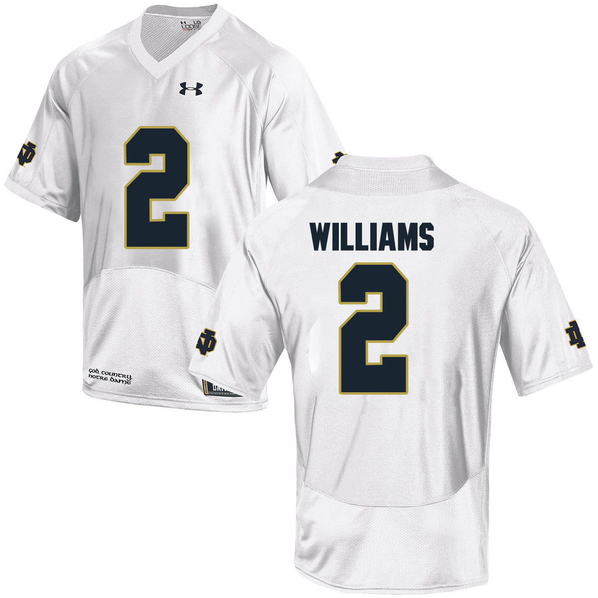 Dexter Williams Notre Dame Fighting Irish white jersey