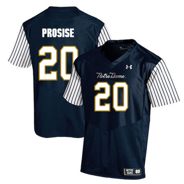 C.J. Prosise Notre Dame Fighting Irish navy jersey