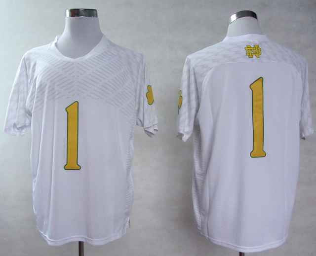 Notre Dame Fighting Irish white jersey