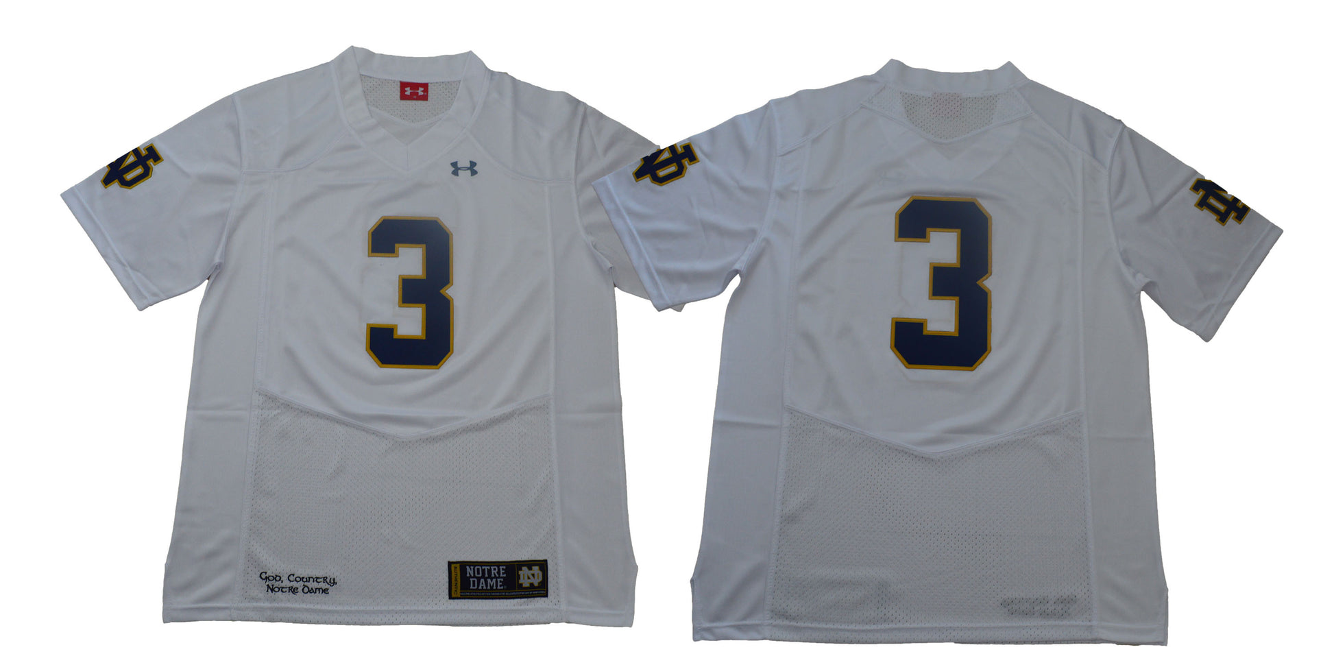 Notre Dame Fighting Irish white jersey
