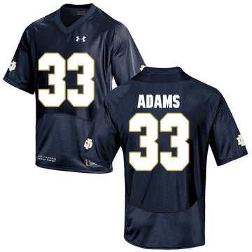 Josh Adams Notre Dame Fighting Irish navy jersey