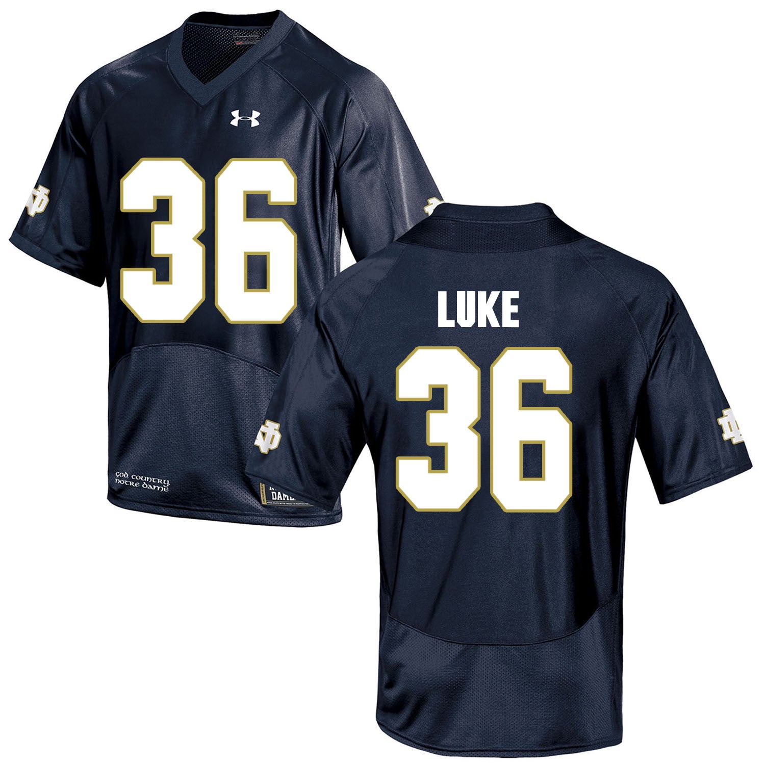 Cole Luke Notre Dame Fighting Irish navy jersey