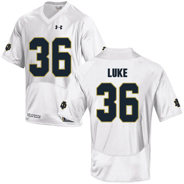 Cole Luke Notre Dame Fighting Irish white jersey