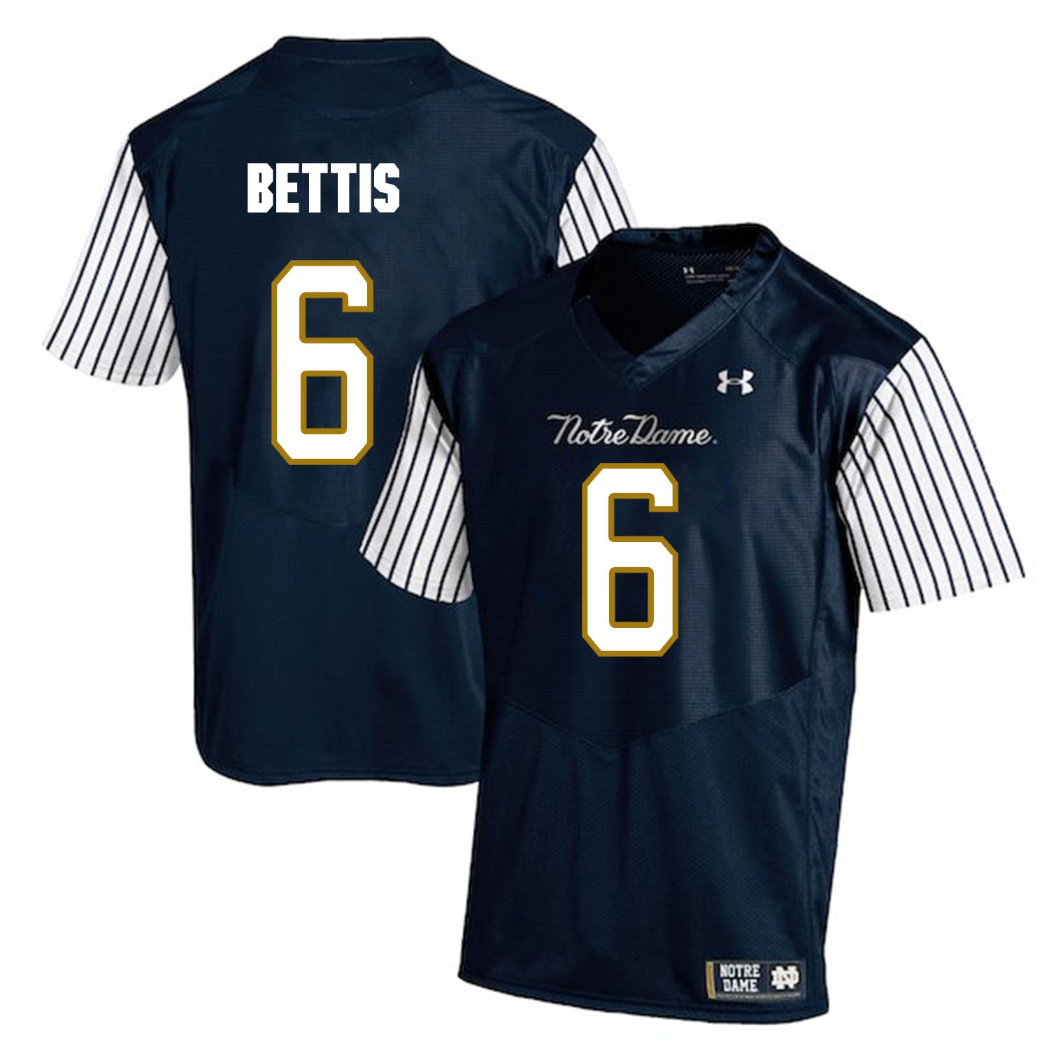 Jerome Bettis Notre Dame Fighting Irish navy jersey