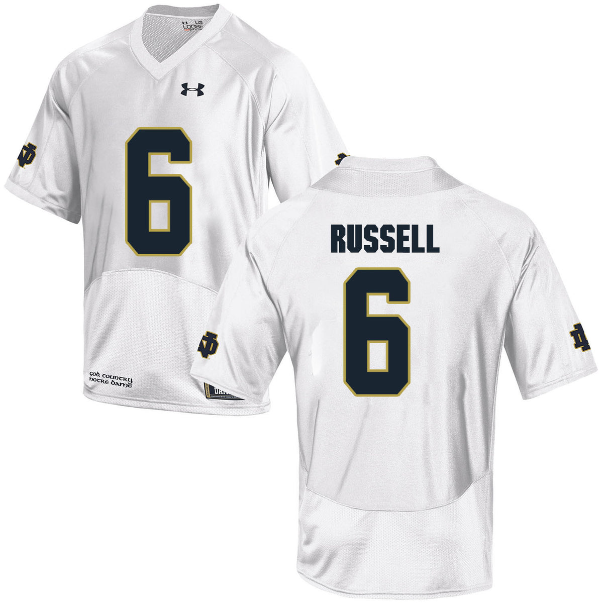 KeiVarae Russell Notre Dame Fighting Irish white jersey