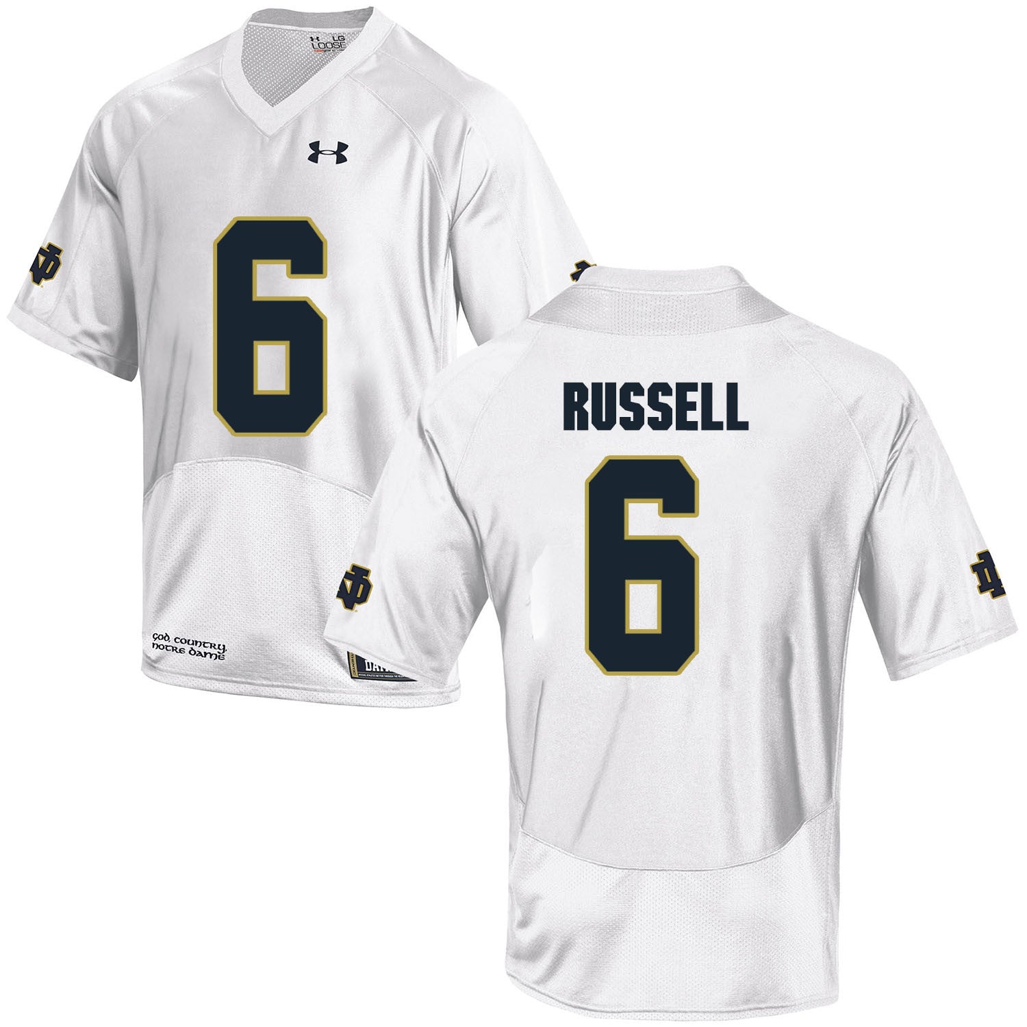 KeiVarae Russell Notre Dame Fighting Irish white jersey