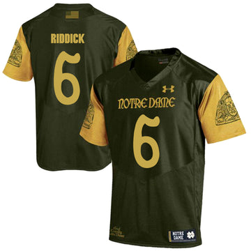 Theo Riddick Notre Dame Fighting Irish olive jersey