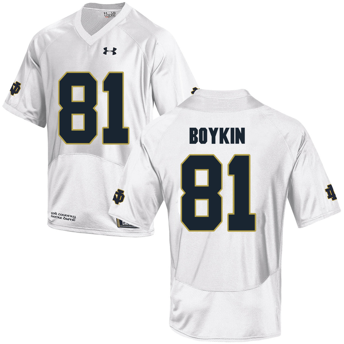 Miles Boykin Notre Dame Fighting Irish white jersey