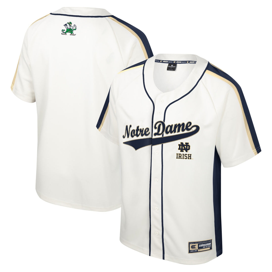 Colosseum Ruth Button-up Notre Dame Fighting Irish cream jersey