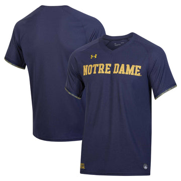 Under Armour Softball V-neck Notre Dame Fighting Irish navy jersey