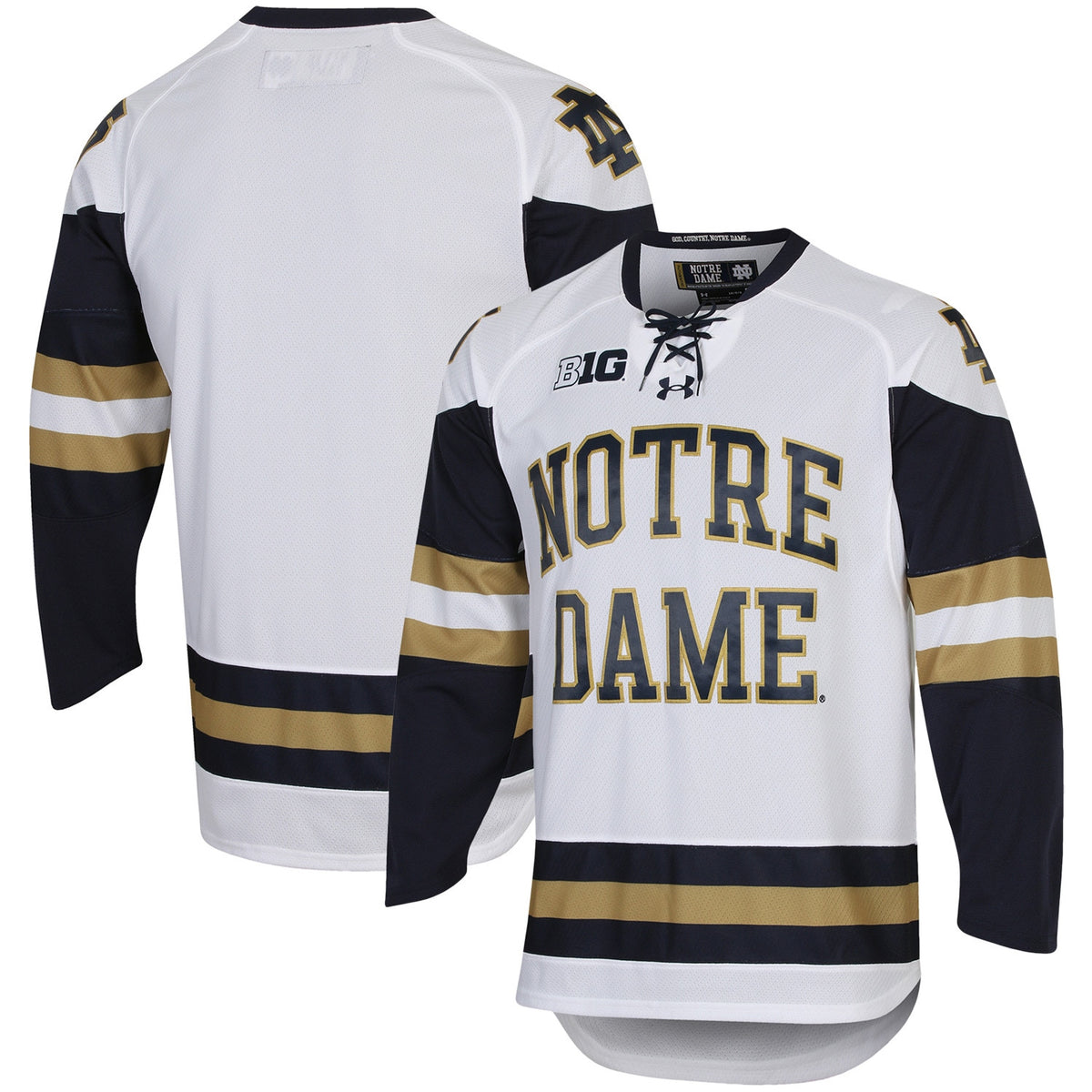 Under Armour Ua Notre Dame Fighting Irish white jersey