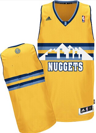 Custom Denver Nuggets yellow jersey