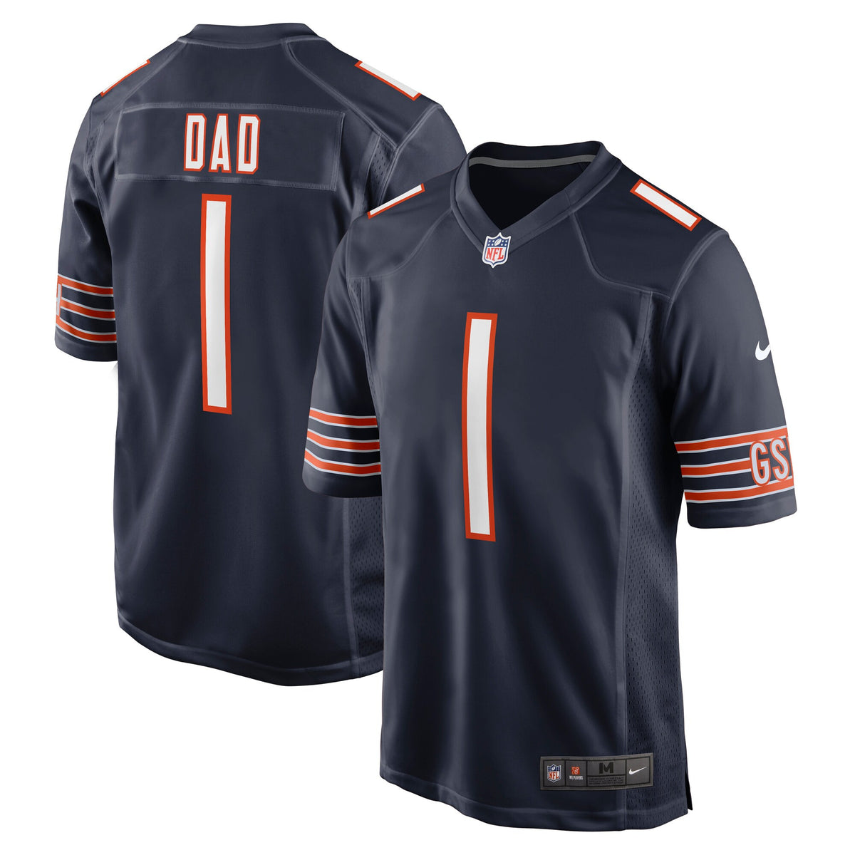 Number Chicago Bears navy jersey