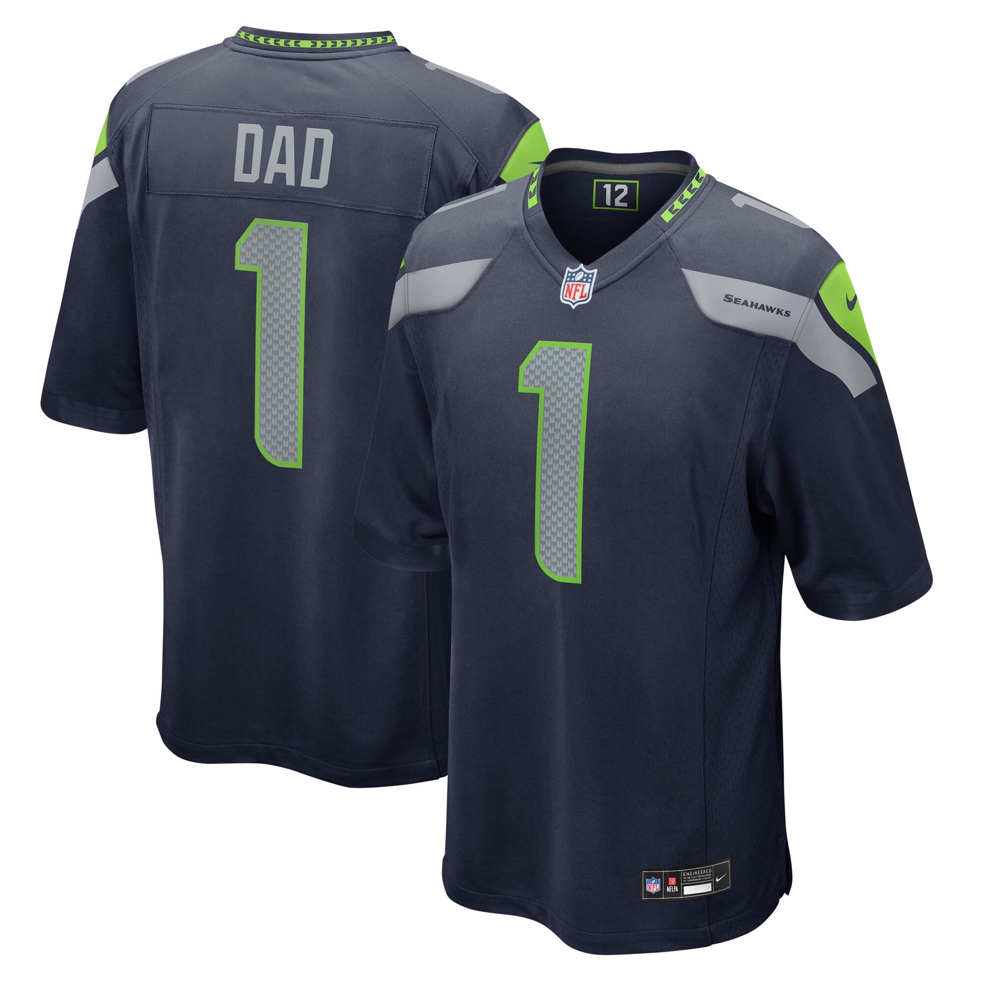 Number Seattle Seahawks navy jersey