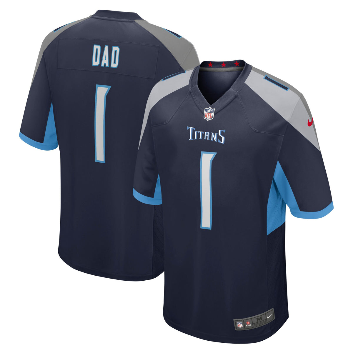 Number Tennessee Titans navy jersey