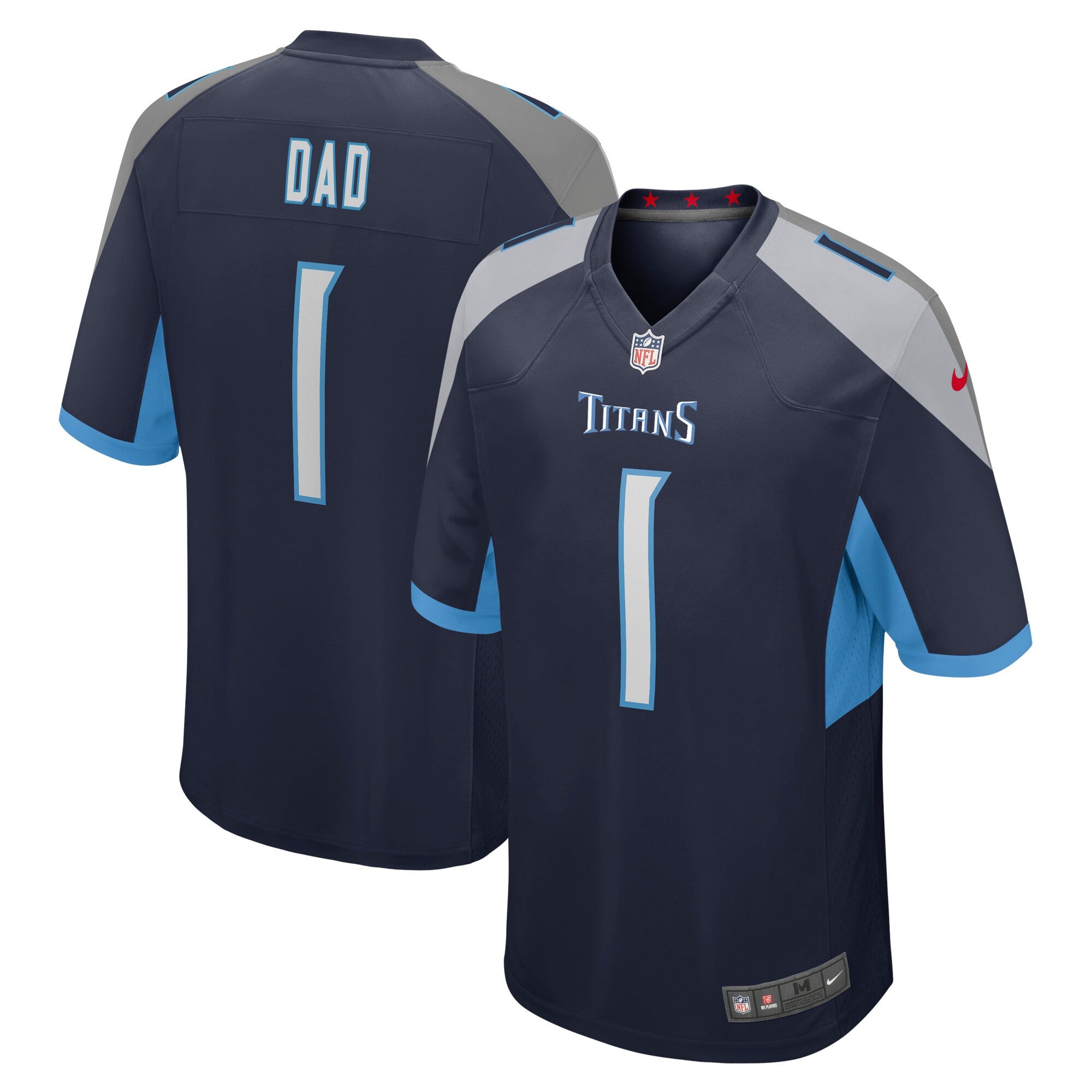 Number Tennessee Titans navy jersey