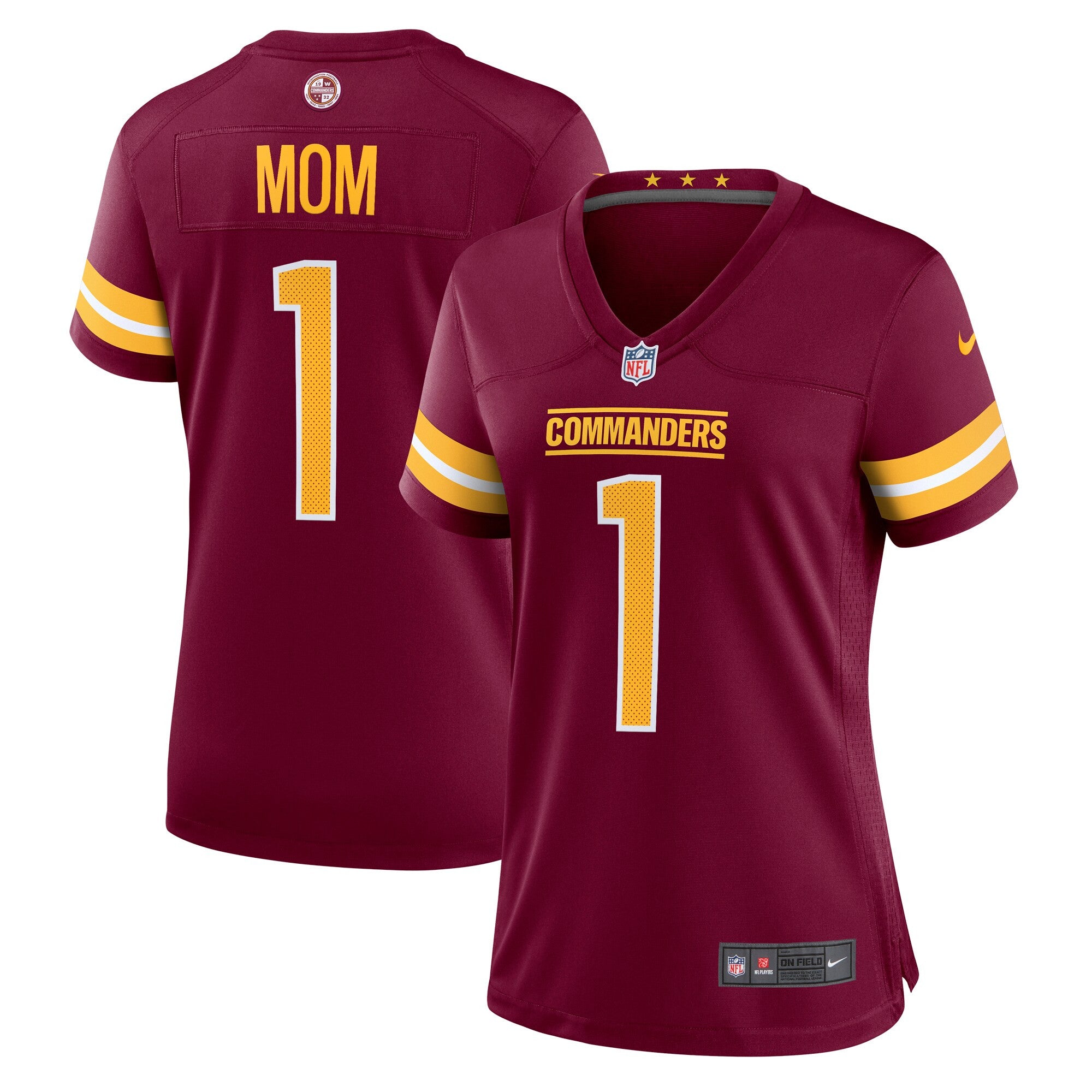 Number Washington Commanders burgundy jersey