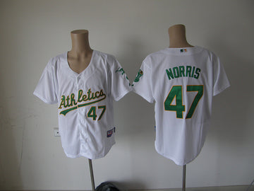Norris Oakland Athletics white jersey