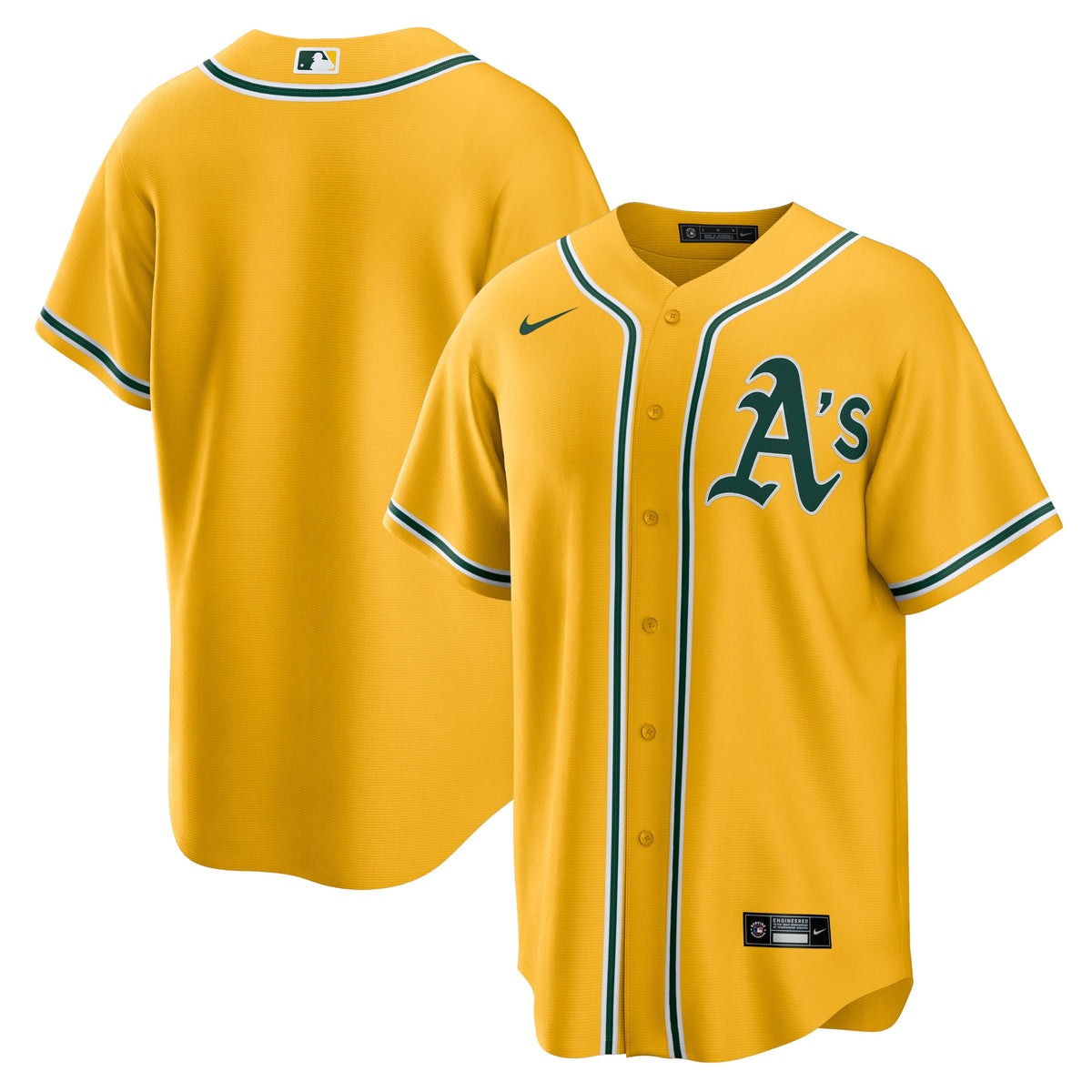 Oakland Athletics gold Alternate jersey