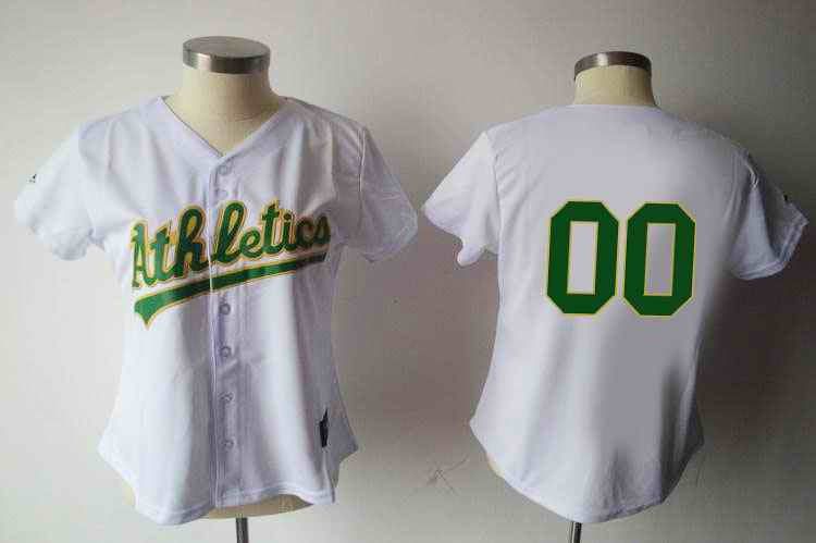 Custom Oakland Athletics white jersey