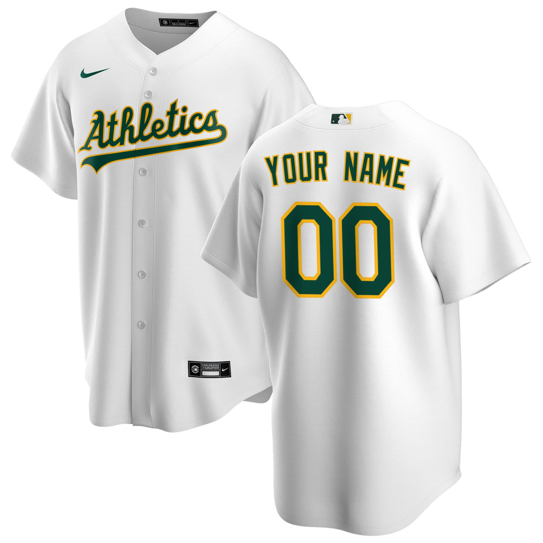 Oakland Athletics white Home jersey
